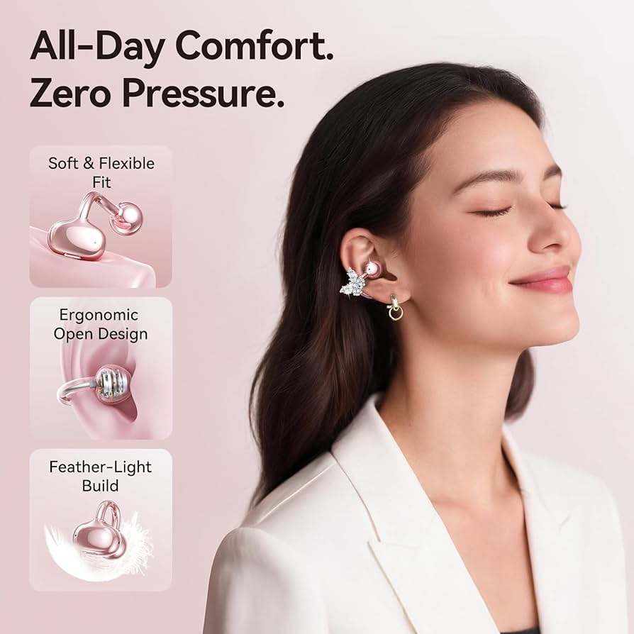 Crystal Clip-On Jewelry-Style Bluetooth Earbuds 2
