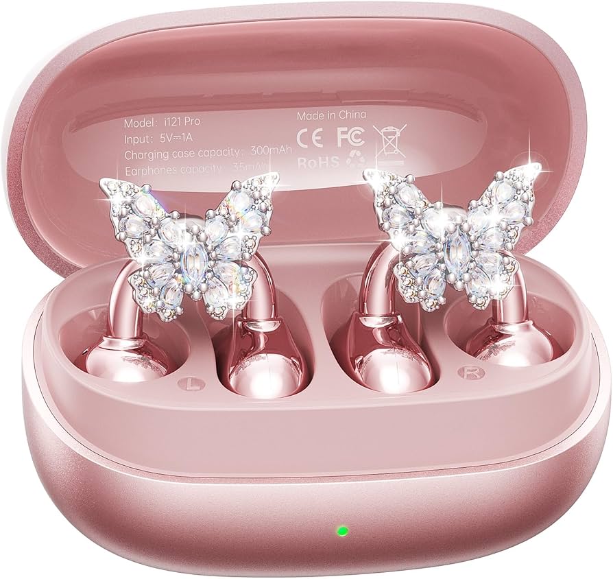 Crystal Clip-On Jewelry-Style Bluetooth Earbuds 4